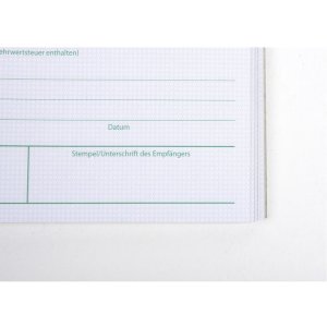 Formularbuch receipts to receipt and detection VAT 2-perforated sheet 2x50, A6