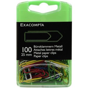 Box sorted with 100 pieces assorted colors paper clips,...