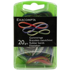 Pack assorted with 20g rubber rings colors