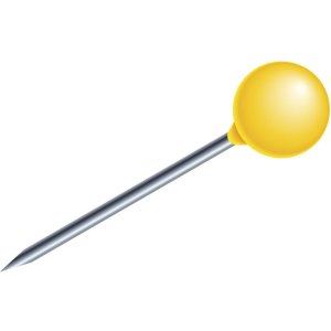 Marking pin round Ø 4 mm yellow 100 pieces