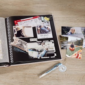 Walther Photo album BLACK WHITE grey 30x30 cm 50 black sides