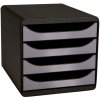 Big box Classic black - silver metallic drawer cabinet