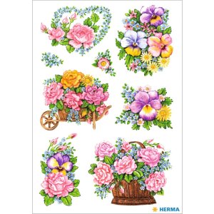 Stickers "Colourful flowerpots"  - DECOR