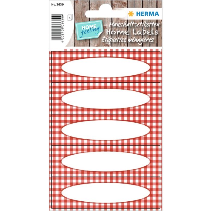 Self adhesive labels "Chequer" DECOR