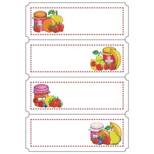 Self adhesive labels "Colourful Fruits"