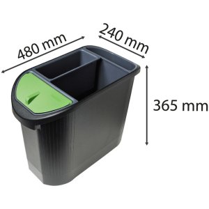 TOP LINE Eco-Recycle Bin Classic Black - Anthracite