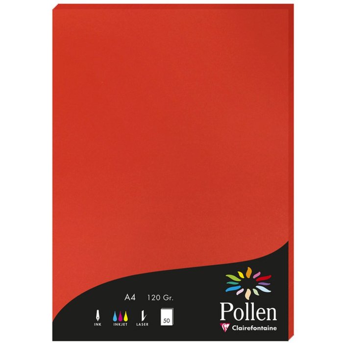 A4 pollen paper 120g 50 sheets coral red