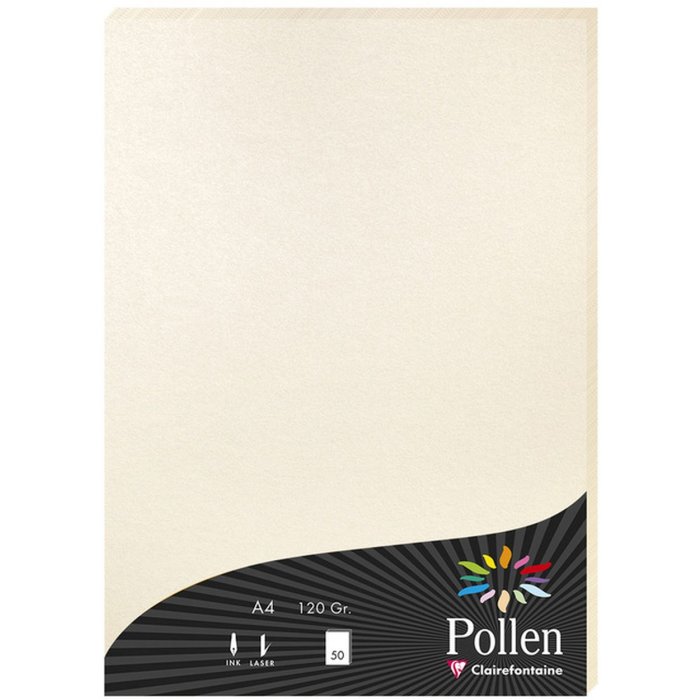 A4 Pollen paper 120g 50 sheets pearl ivory