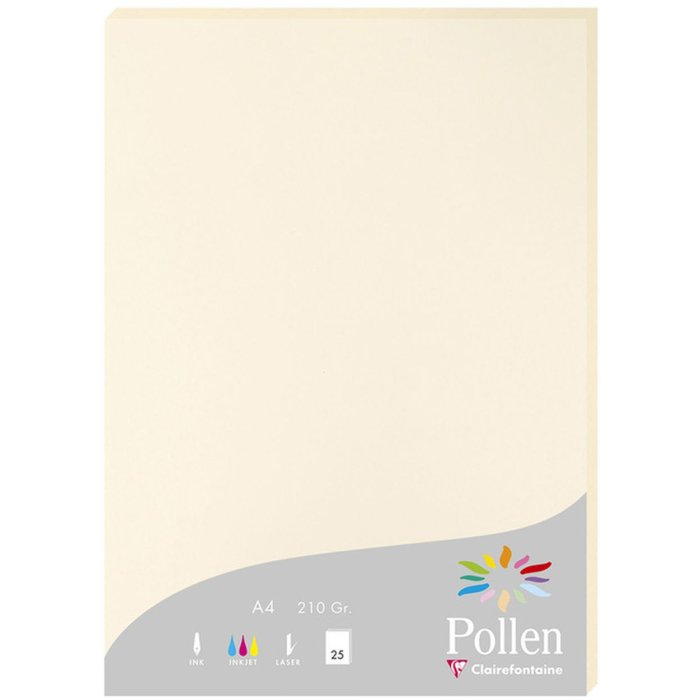 Paper A4 pollen 210g 25 sheets ivory