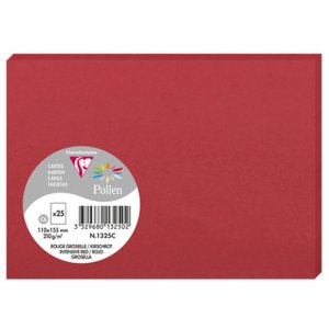 Card C6 Pollen 210g Cherry Red