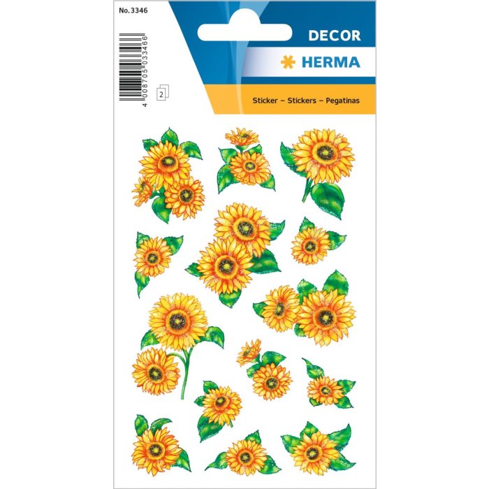 Stickers "Sunflowers" DECOR, self adhesive