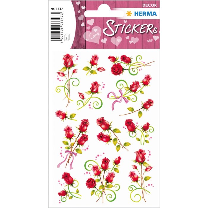 Stickers "Red Roses" DECOR, self adhesive