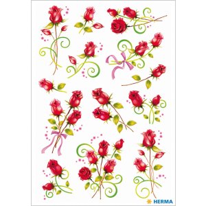 Stickers "Red Roses" DECOR, self adhesive