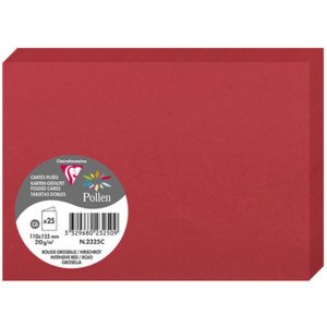 Card C6 Double 210g Cherry Red