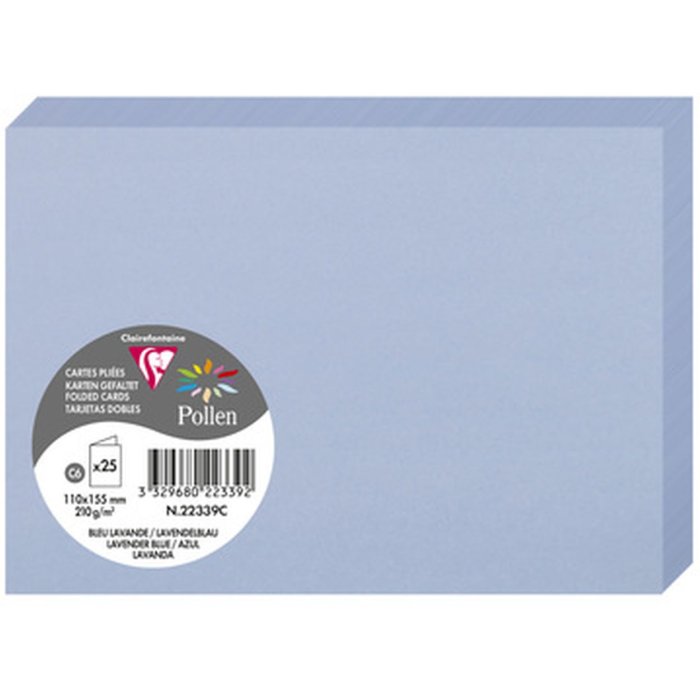 Card C6 Double 210g Lavender Blue