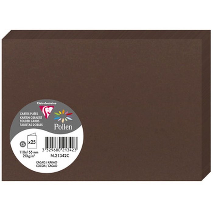 Card C6 double 210g chocolate