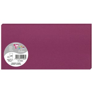 Pack 25 cards pollen, dl 106x213mm, 210g raspberry