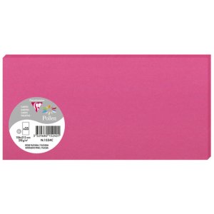 Pack 25 cards pollen, dl 106x213mm, 210g fuchsia