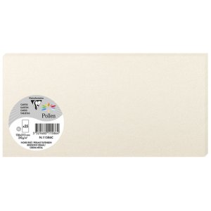 Pack 25 cards pollen, DL 106x213mm, 210g mother of pearl...