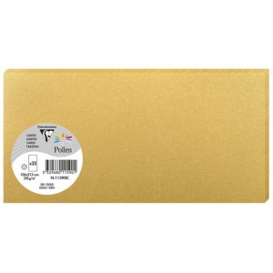 Pack 25 cards pollen, dl 106x213mm, 210g gold