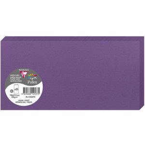 Pack 25 Double Pollen Cards, DL 106x213mm, 210g - Purple