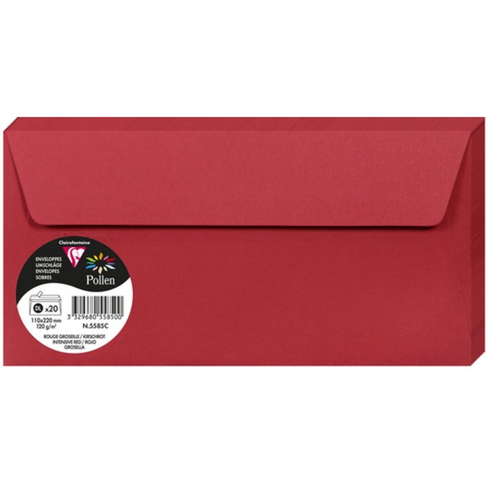 Envelope dl pollen 120g cherry red