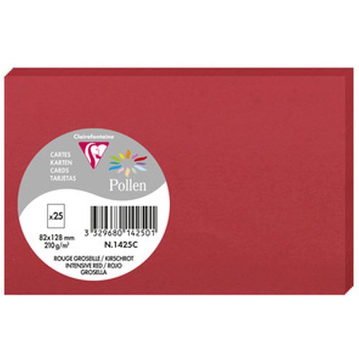 Card pollen 82x128 cherry red