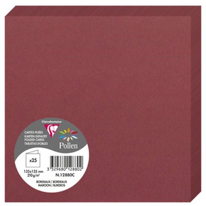 Double card Pollen 135x135 bordeaux