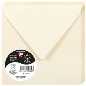 Envelope pollen 20 pieces ivory 140x140 mm 120g