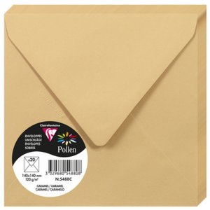 20 envelope pollen 140x140 mm ramel 120g