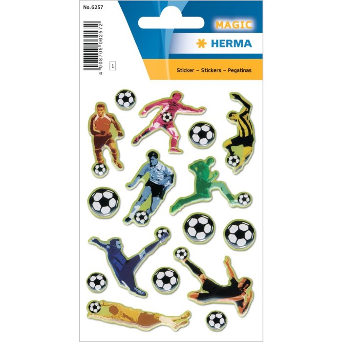 HERMA 3D-Sticker "SOCCER PLAYERS" - MAGIC, self adhesive3D-Sticker "SOCCER PLAYERS" - MAGIC, self adhesive