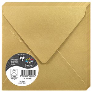 20 envelope pollen 140x140 mm  gold 120g