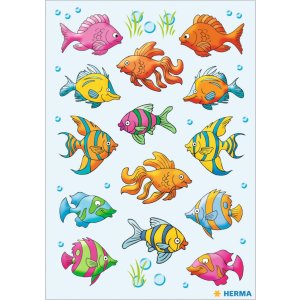 Colourful stickers "Tropical Fish" - self...