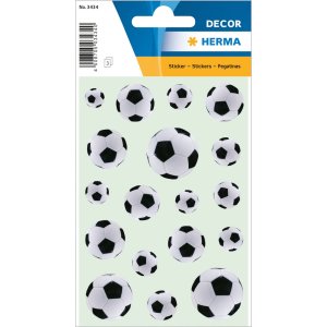 HERMA stickers with soccer bowls - self adhesive, DECOR