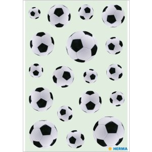 HERMA stickers with soccer bowls - self adhesive, DECOR