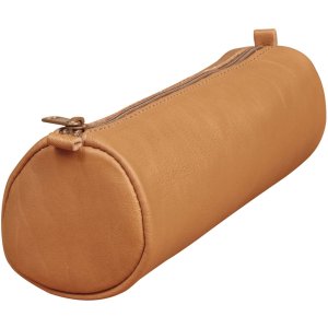 zipper pencil case 21x6 cm light brown