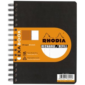 Refill for Exabook Rhodia, DIN A5 14,8x21cm, 80 sheets,...