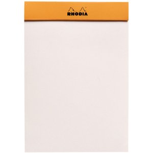 Rhodia Block stapled 8,5x12 cm 70 sheets blank 90g - Black