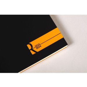 Rhodia Block stapled 8,5x12 cm 70 sheets blank 90g - Black