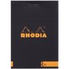 Rhodia Block stapled 8,5x12 cm 70 sheets blank 90g - Black