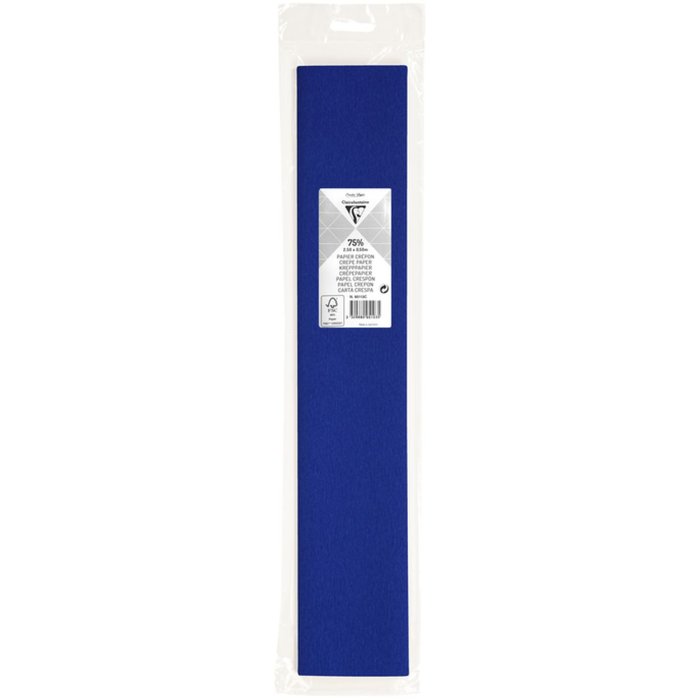 roll crepe paper in deep blue - 95113C Clairefontaine