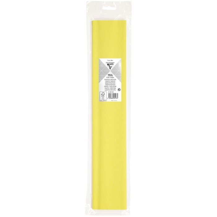 roll crepe paper in straw yellow - 95114C Clairefontaine