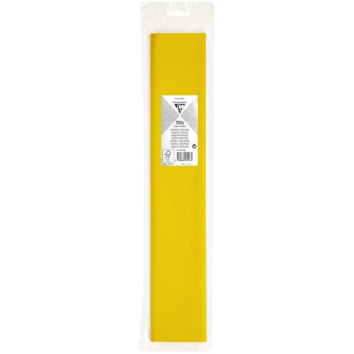 roll crepe paper in lemon yellow - 95115C Clairefontaine