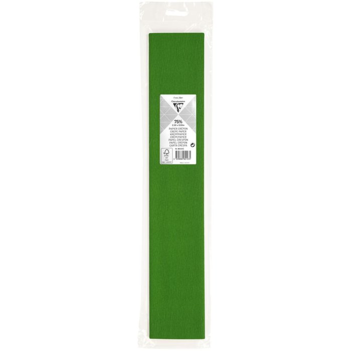 roll crepe paper in green - 95121C Clairefontaine