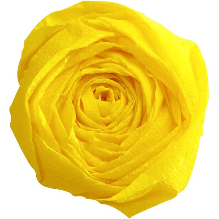 10 sheets loosely wrapped crepe paper 2mx0,50m, 30g lemon yellow