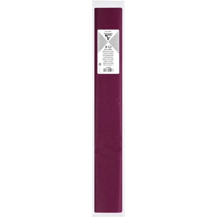 Pack of tissue paper waterproof Clairefontaine, 50x75cm, 8 sheets, 18g - Bordeaux