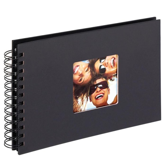 Walther spiral album FUN black 23x17 cm 40 black sides