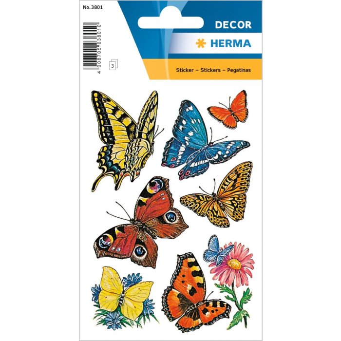 decorative labels "Butterflies" - DECOR