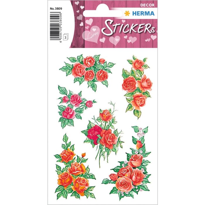 HERMA decorative labels "Rose Bouquets" - DECOR