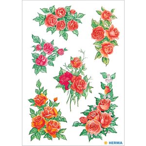 HERMA decorative labels "Rose Bouquets" - DECOR